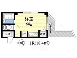 リブハウスハラ 1Kの間取図画像