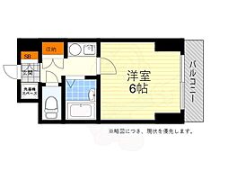 ラ・レジダンス・ド・江坂 1Kの間取図画像