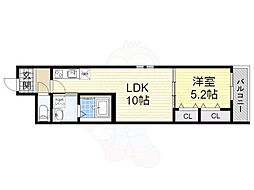 フジパレス阪急豊津駅南2番館 1LDKの間取図画像
