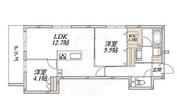 (仮称)豊中市中桜塚2丁目ヘーベルメゾン 2LDKの間取図画像