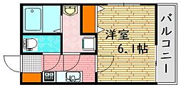 AngedeBonheur 1Kの間取図画像