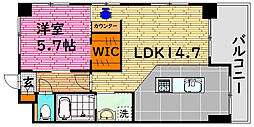 ノーブル原 1LDKの間取図画像