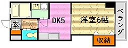 マンション春夏秋冬 1DKの間取図画像
