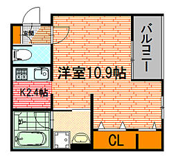 ALIVIOII 1Kの間取図画像