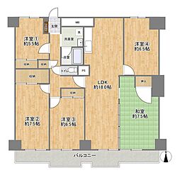 桜宮コンソルト 5LDKの間取り