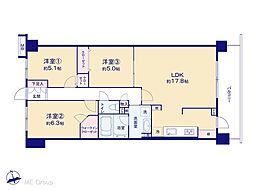 3LDK 間取り