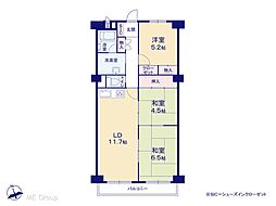東千葉ハイツ4号棟 3LDKの間取図画像