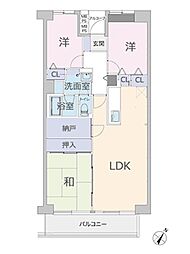 ハイラーク千葉 3LDKの間取図画像