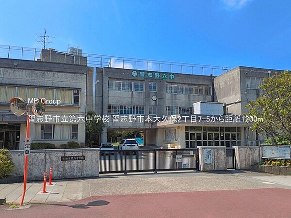 中学校 1200m 習志野市立第六中学校
