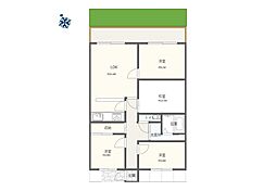 高品ハイツ1号棟 4SLDKの間取図画像