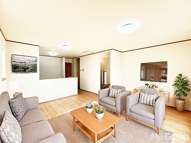 落ち着いた雰囲気のＬＤＫは家族みんなの快適空間※家具はCGです