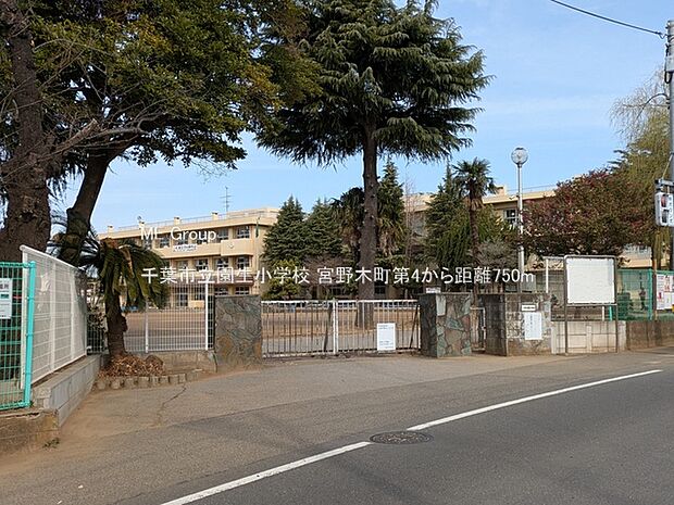 小学校 750m 千葉市立園生小学校