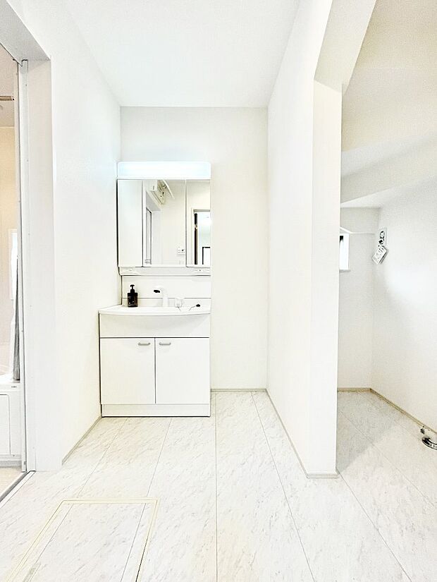 収納力と機能性に優れた洗面化粧台