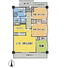 ダイアパレス千葉桜木 3LDKの間取図画像
