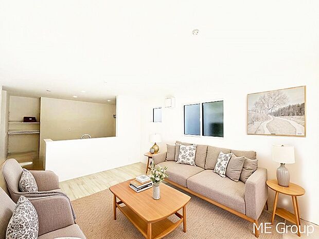 落ち着いた雰囲気のＬＤＫは家族みんなの快適空間※家具はCGです