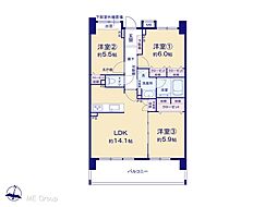 クレストフォルム浦安弐番館 3LDKの間取図画像