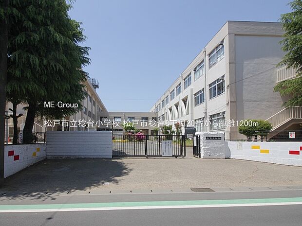 小学校 1200m 松戸市立稔台小学校