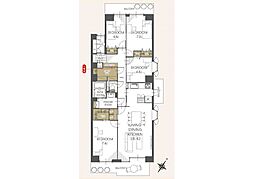 検見川マリンタウン団地3号棟 4LDKの間取図画像