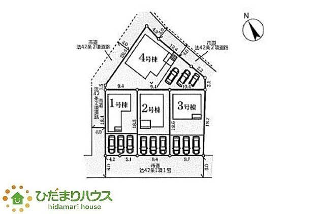 角地なので、開放的で陽当たり良好