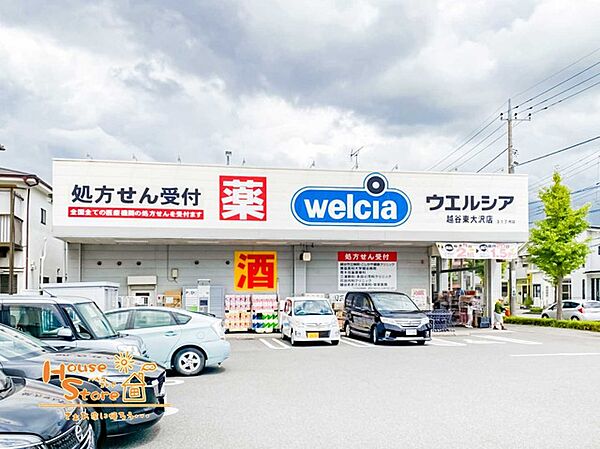 ウエルシア越谷東大沢店（730m）