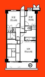 藤和シティコープ北松戸 3LDKの間取図画像
