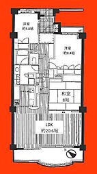 ヒルグレイス津田沼 3LDKの間取図画像