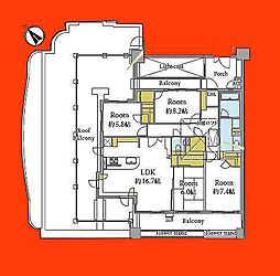 レクセルプラッツァ柏 4LDKの間取図画像