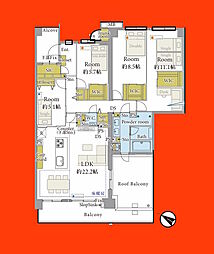 アイ・プレイス稲毛セカンドコート 4LDKの間取図画像