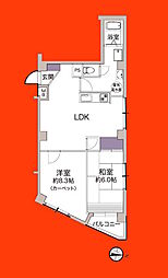 ライネスハイム柏 3LDKの間取図画像