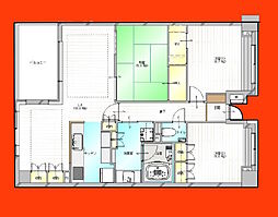 メビウスブレインニシチバ 3LDKの間取図画像