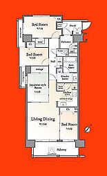 ルネ・グランリゾーナ 4LDKの間取図画像