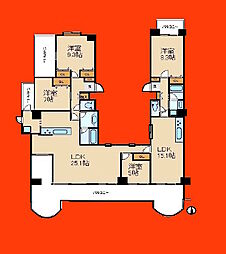 アーバンエクセル白井B棟・くすのき棟 3LDKの間取図画像
