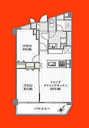 西千葉ハイツ 2LDKの間取図画像