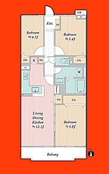 藤和シティコープ三郷 3LDKの間取図画像