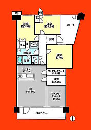 ワンダーベイシティSAZANフロントウイング 4SLDKの間取図画像