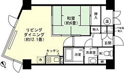 ロイヤルプラザ水上 1LDKの間取図画像