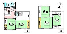 中古戸建　東大阪市稲田本町1丁目 5DKの間取り