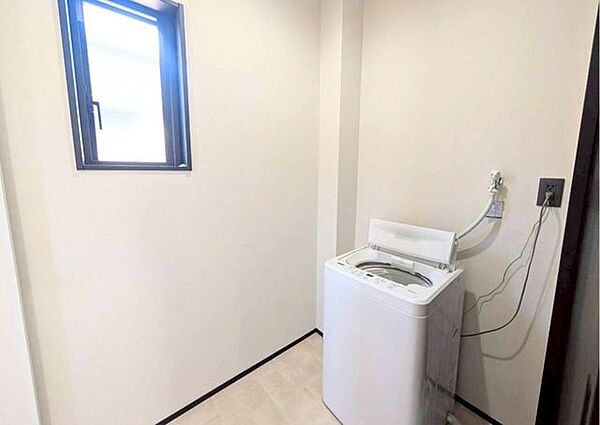 洗濯機まわりにゆとりがあります