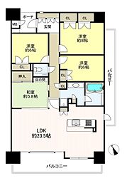 グランスイート鷹見町 4LDKの間取図画像