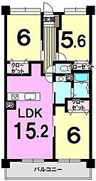 アネシス空港東5番館 3LDKの間取図画像