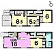 間取り：【糟屋郡粕屋町内橋東　5号棟】大川小学校まで歩12分＆全居室南西向きの明るい間取り