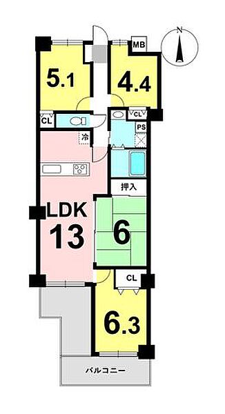 4LDKの間取り