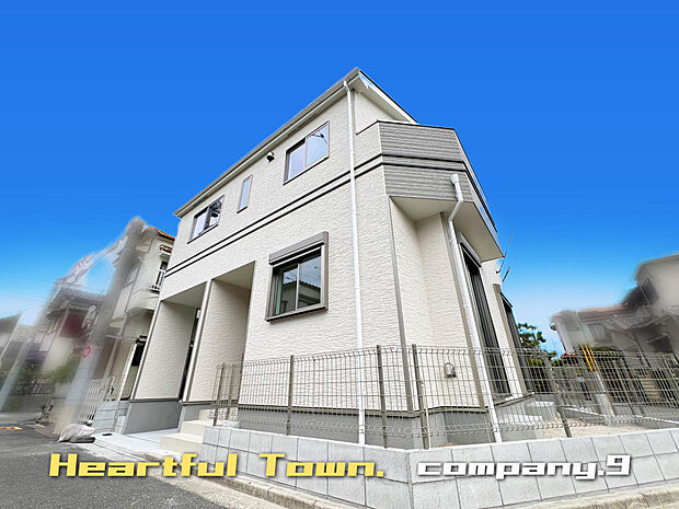 ☆現地外観写真☆HeartfulTown☆限定1区画☆角地で開放感がある住宅☆土地21坪☆日当たり良好☆ビルトインガレージ☆閑静な住宅街☆洗面台×2☆WIC☆南面バルコニー☆