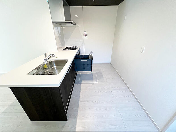 ☆大型のシステムキッチン☆対面式ですので家族と会話しながら楽しくクッキング!!