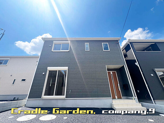 ☆現地外観写真☆CradleGarden☆12号棟☆全13区画のBIGTOWN☆キレイな住宅街が完成☆土地30坪☆日当たり良好☆商業施設が充実☆和室・納戸☆インナーバルコニー☆前道5m☆