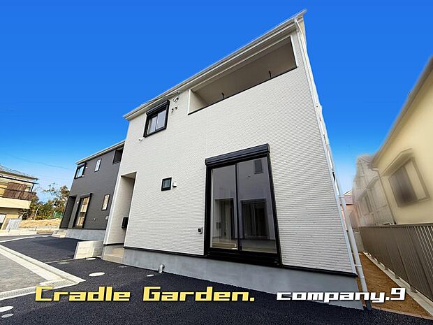 ☆現地外観写真☆CradleGarden☆3号棟☆BIGTOWN☆きれいな住宅街ができます☆土地31坪☆日当たり良好☆閑静な住宅街☆収納部屋・和室・WIC・インナーバルコニー☆前道4.7m☆