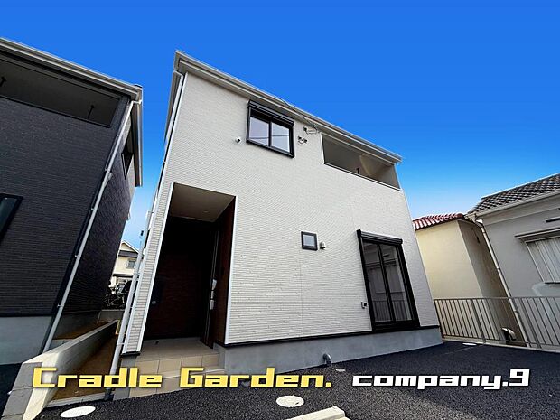 ☆現地外観写真☆CradleGarden☆3号棟☆BIGTOWN☆きれいな住宅街ができます☆土地31坪☆日当たり良好☆閑静な住宅街☆収納部屋・和室・WIC・インナーバルコニー☆前道4.7m☆