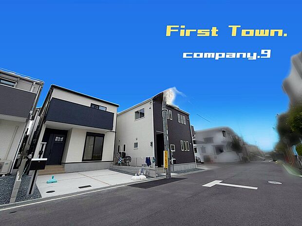 ☆現地外観写真☆FirstTown☆2号棟☆「橋本駅」徒歩13分☆土地30坪☆車2台OK☆日当たり良好☆WIC・SIC・和室☆小学校まで徒歩5分☆前道6.9mで駐車楽々☆