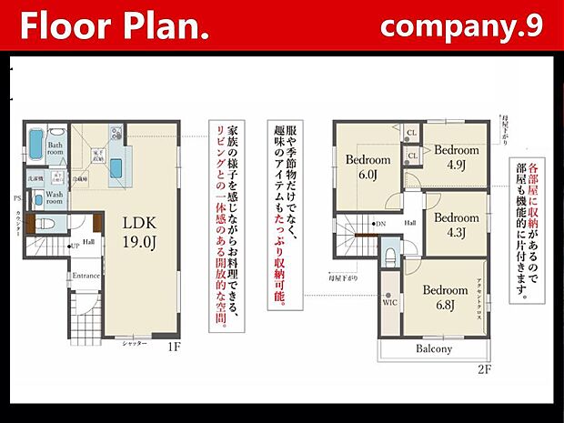 ☆現地外観写真☆Terrechez☆1号棟☆「香里園駅」徒歩13分☆土地31坪☆車2台(車種による)☆日当たり良好☆閑静な住宅街☆WIC・南面バルコニー☆LDK19帖☆前道5.2m☆