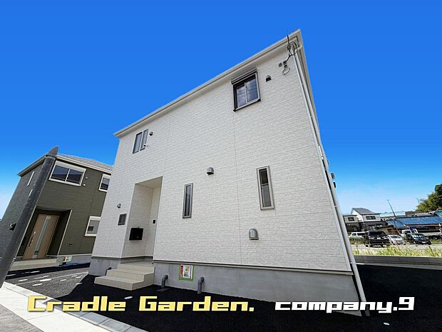 ☆現地外観写真☆CradleGarden☆12号棟☆全13区画のBIGTOWN☆「郡津駅」徒歩12分☆土地33坪☆日当たり良好☆庭・和室・インナーバルコニー☆川越小学校徒歩4分☆前道4.7m☆